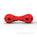 Indestructible Rubber Leakage Food dumbbell Dog Toy